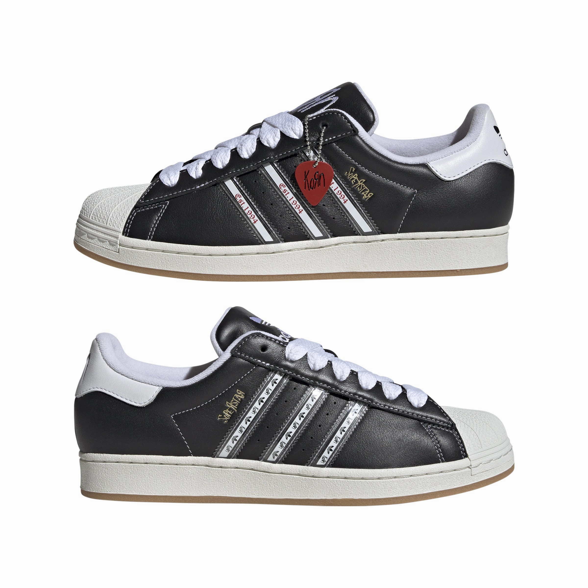 Adidas Shoes Uk Adidas Superstar KoRn Shoes-Core Black / Transl / Better Scarlet