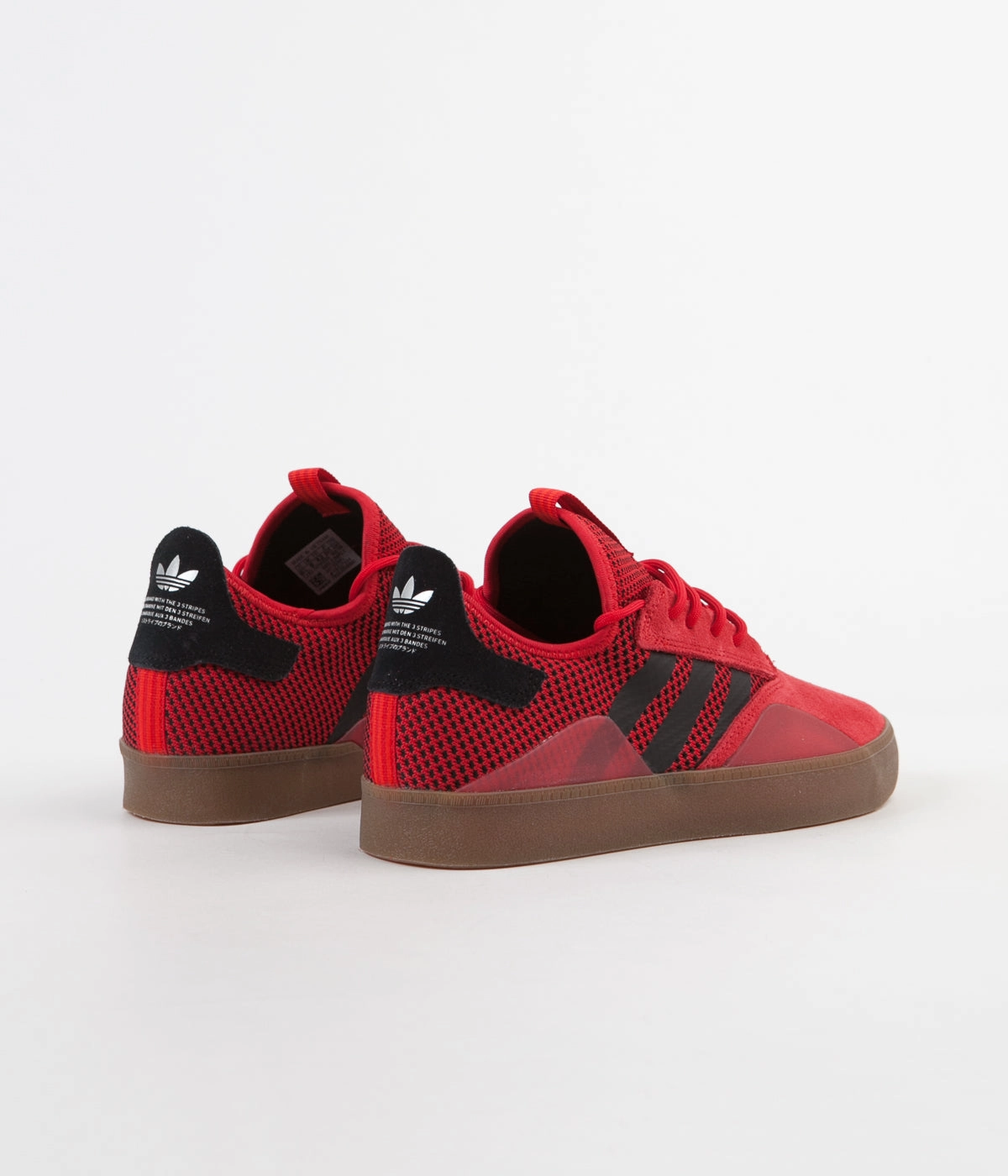 Adidas 3ST.001 Shoes - Scarlet / Core Black / Gum4 Adidas Velvet Shoes