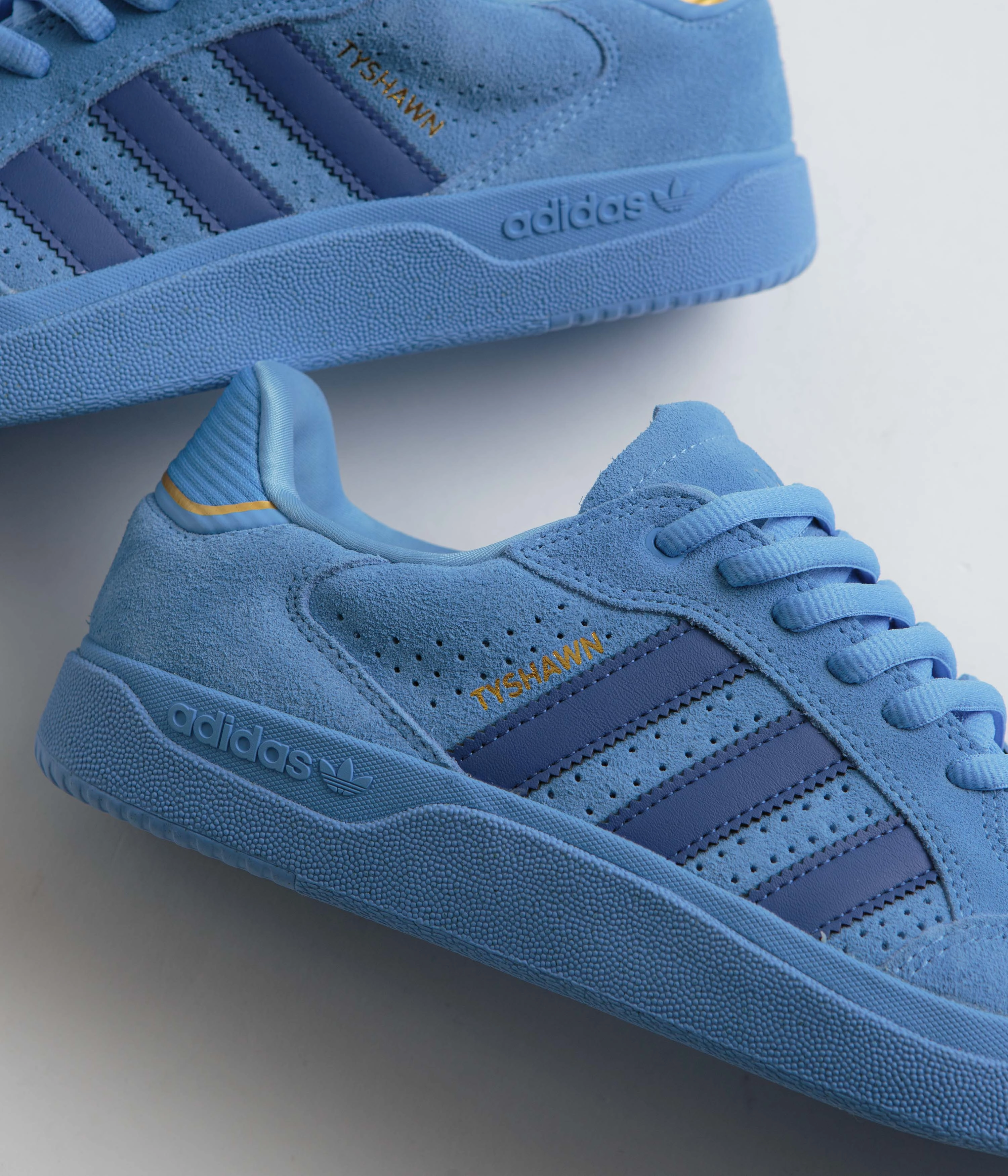 Adidas Canvas Tennis Shoes Adidas Tyshawn Low Shoes - Blue Burst / Team Royal Blue / Bluebird