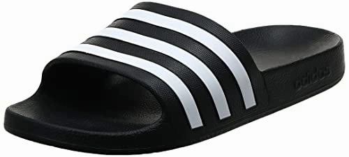 Adidas Continental 80 Shoes adidas Unisex Adilette Aqua Slides Sandal, Core Black/White/Core Black, 9 US Men