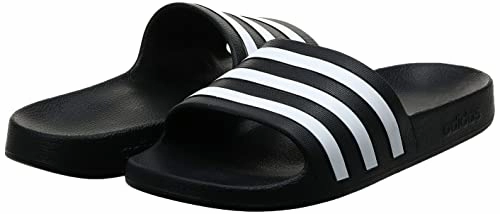 adidas Unisex Adilette Aqua Slides Sandal, Core Black/White/Core Black, 9 US Men Pharrell Williams Adidas Shoes