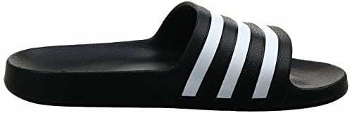 Adidas F50 Soccer Shoes adidas Unisex Adilette Aqua Slides Sandal, Core Black/White/Core Black, 9 US Men