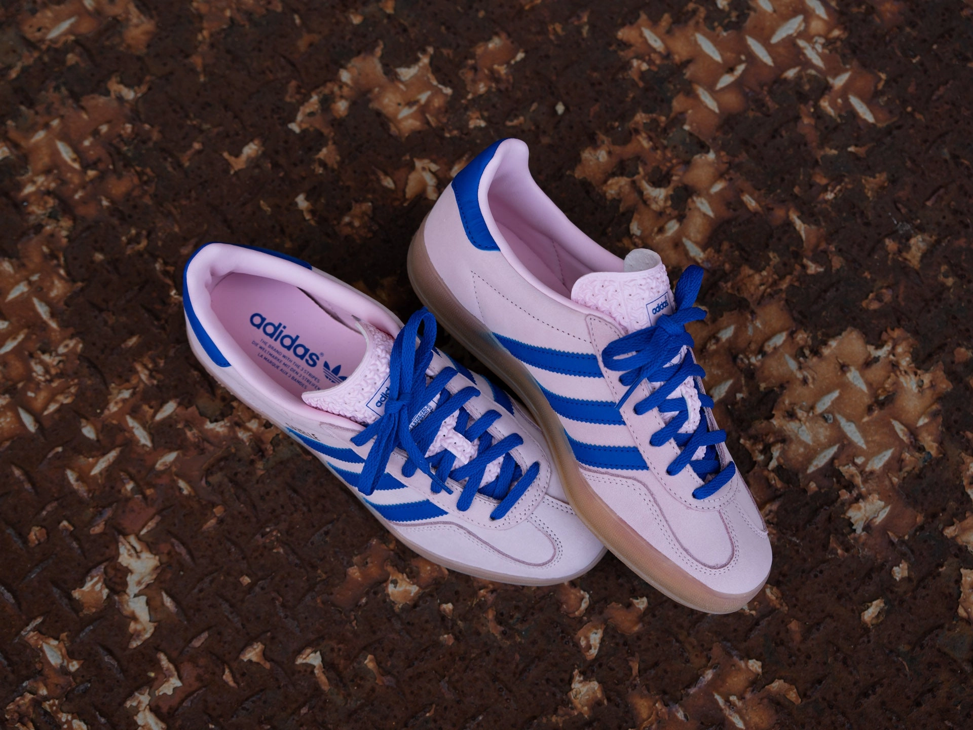 Adidas Women's Gazelle Indoor 'Clear Pink/Lucid Blue' Adidas Neo Tennis Shoes