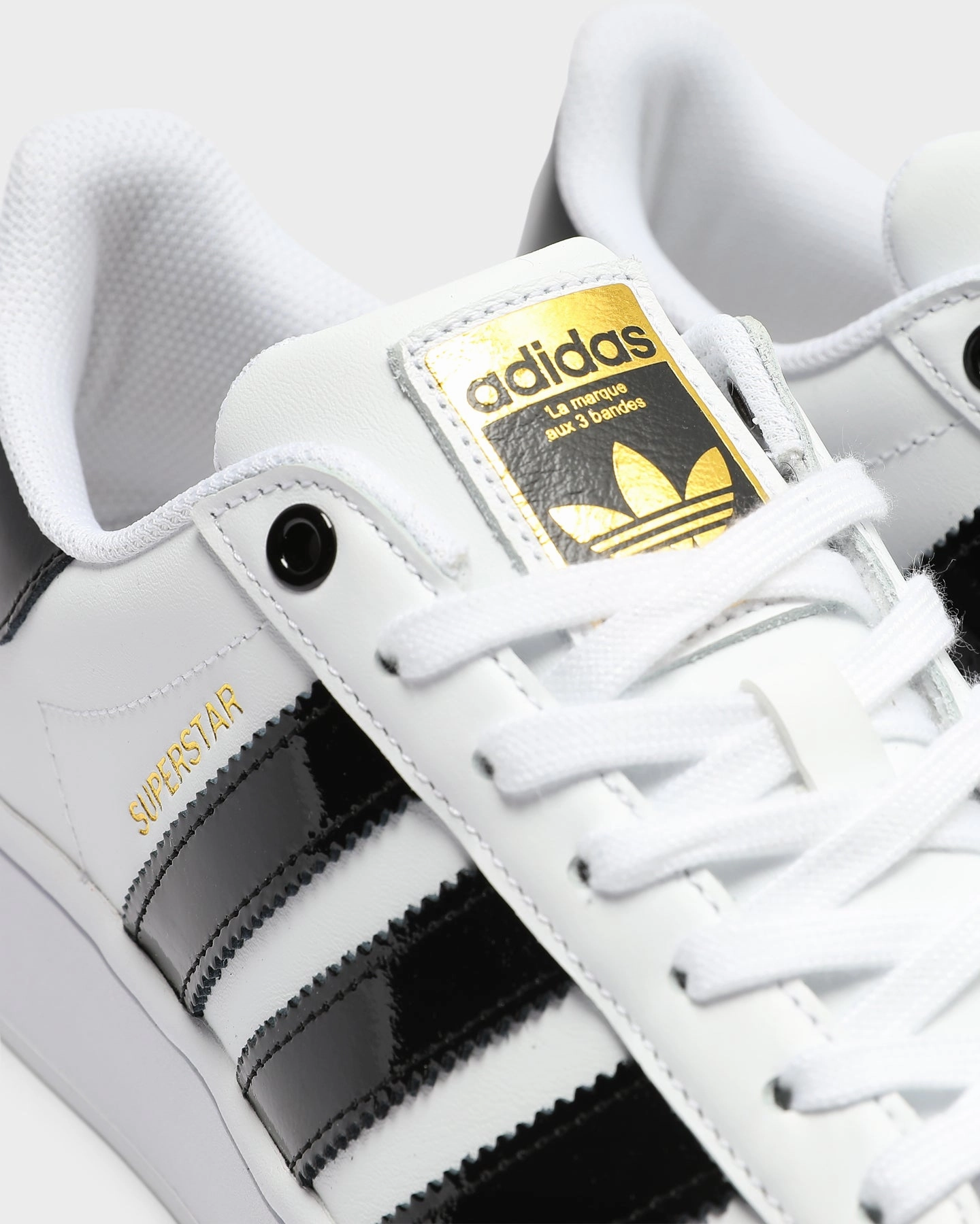Adidas Flat Shoes Adidas Women's Superstar Bold White/Black/Gold