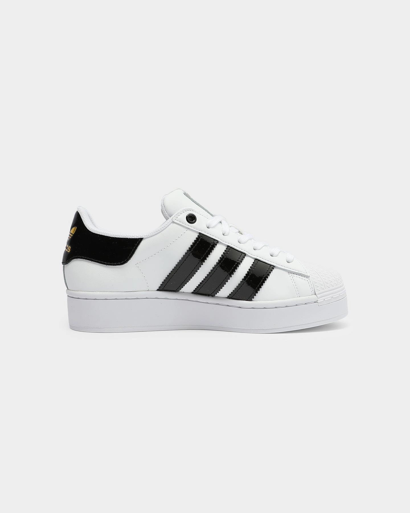 Adidas Women's Superstar Bold White/Black/Gold Adidas Best Shoe
