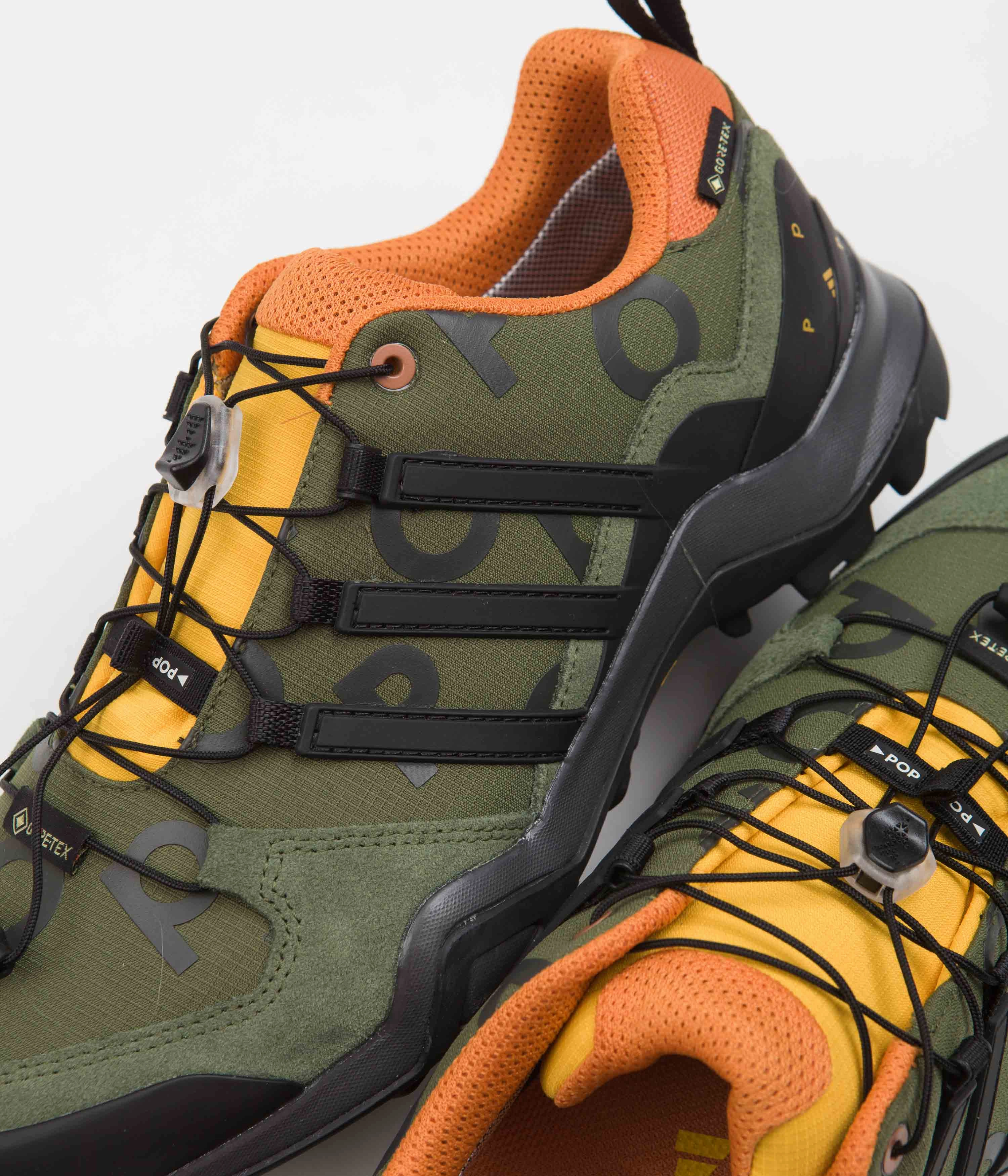 Adidas x Pop Trading Company Swift R2 GTX Shoes - Wild Pine / Core Black / Semi Solar Yellow Adidas Bball Shoes