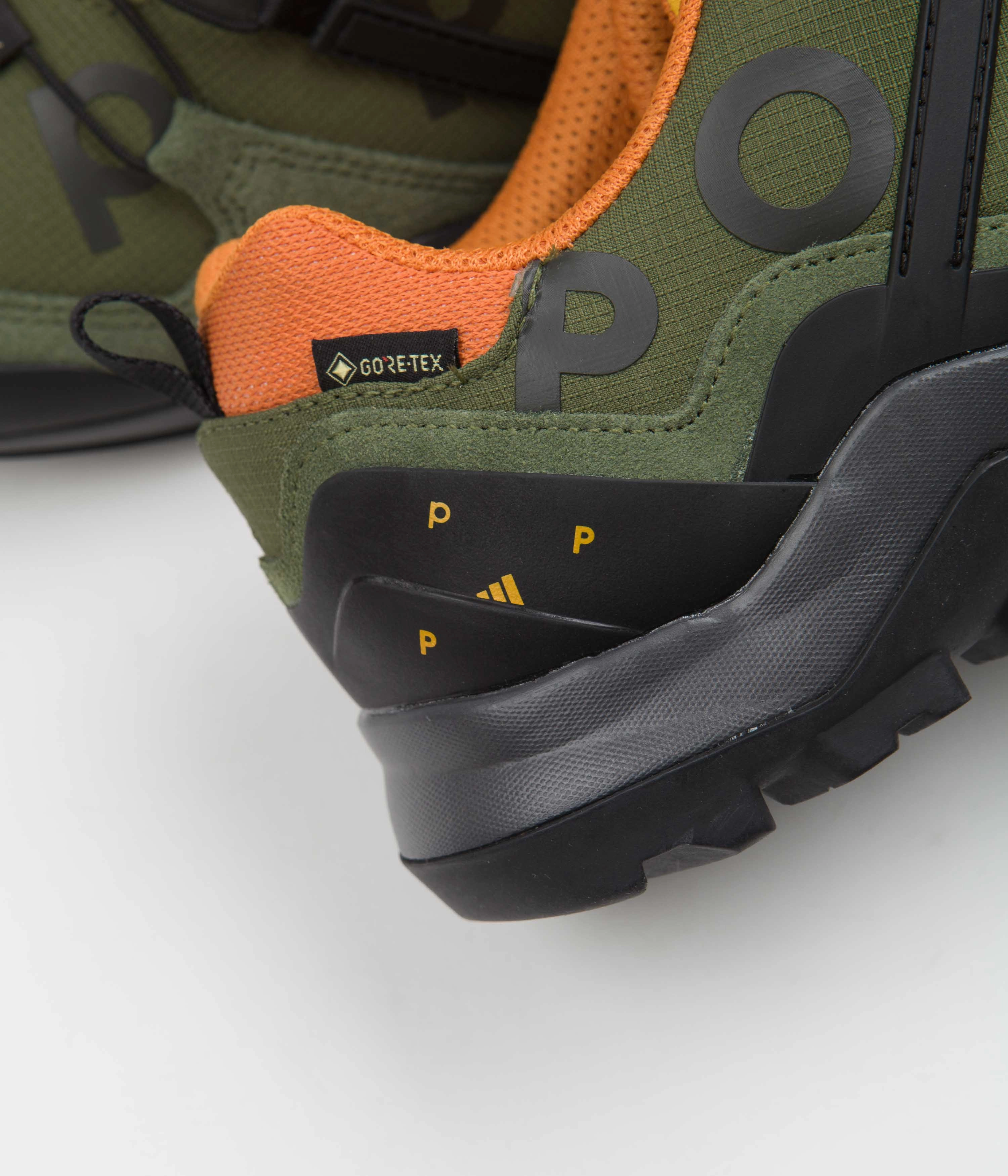 Adidas x Pop Trading Company Swift R2 GTX Shoes - Wild Pine / Core Black / Semi Solar Yellow Adidas 404 Shoes