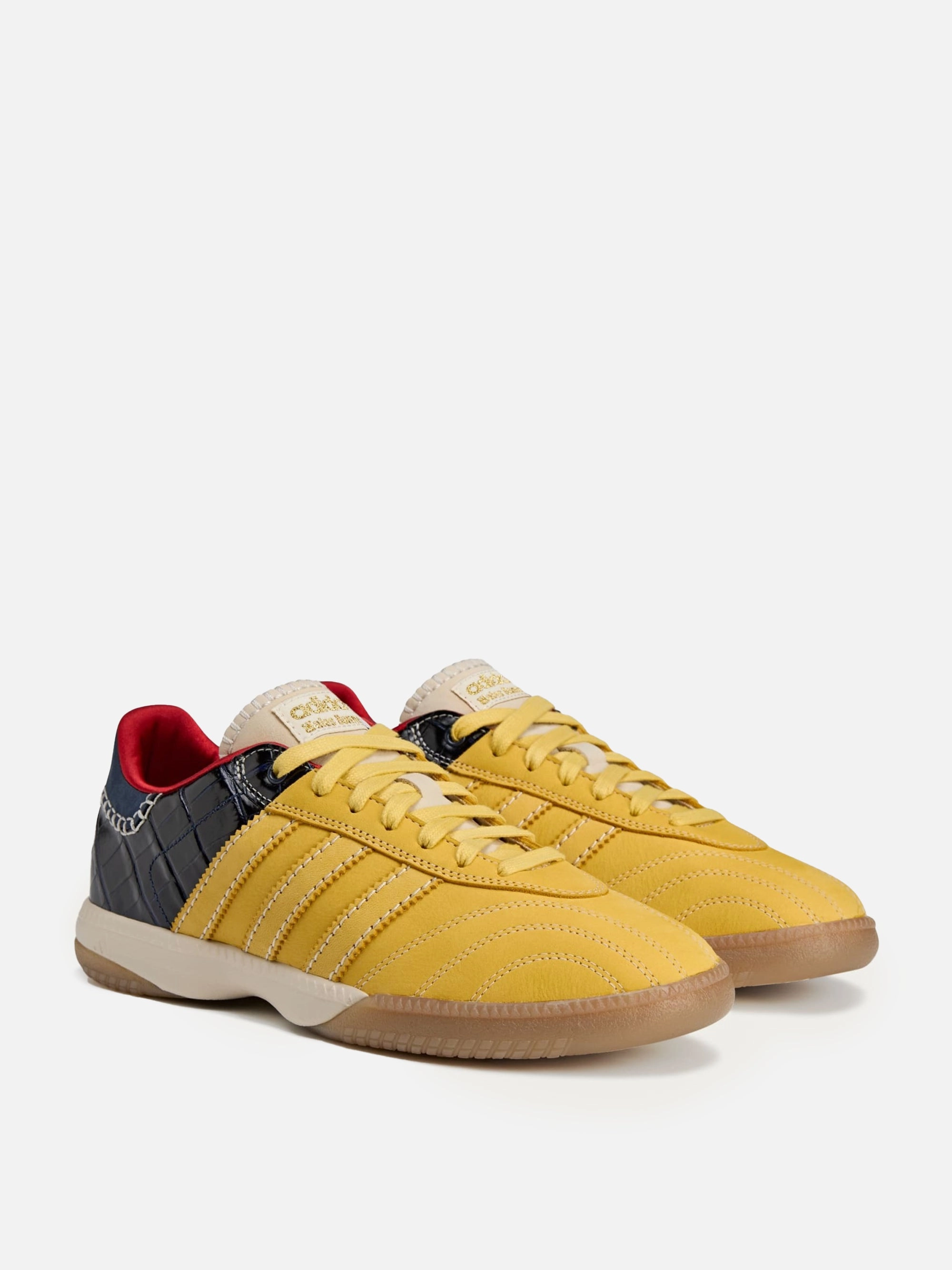 Adidas x Wales Bonner Samba Suede - St Fade Gold/St Fade Gold/Collegiate Navy Adidas Golf Shoes New
