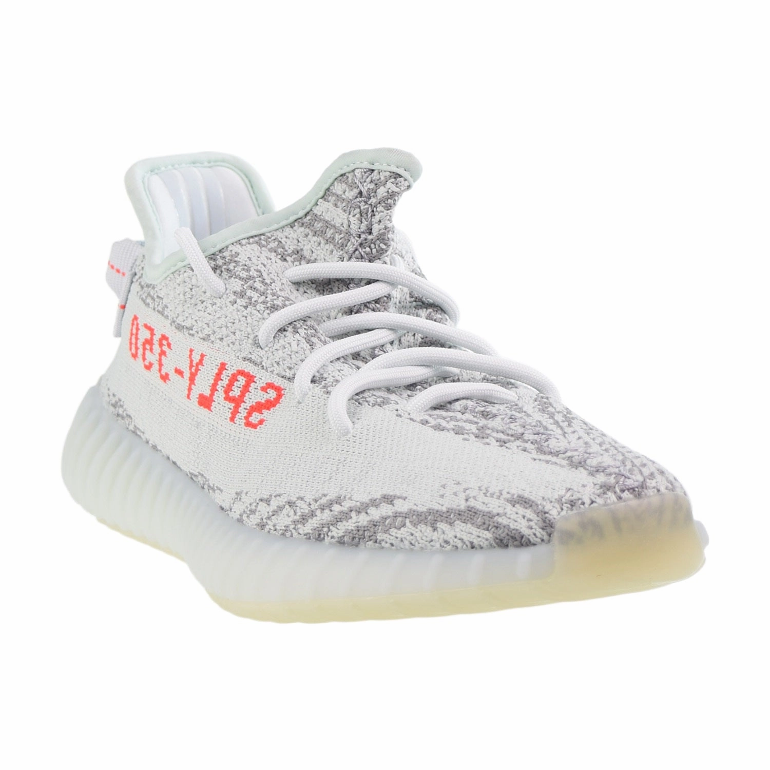 Adidas Tennis Shoes Nmd Adidas Yeezy Boost 350 V2 Men's Shoes Blue Tint-Grey Three-High Risk Red