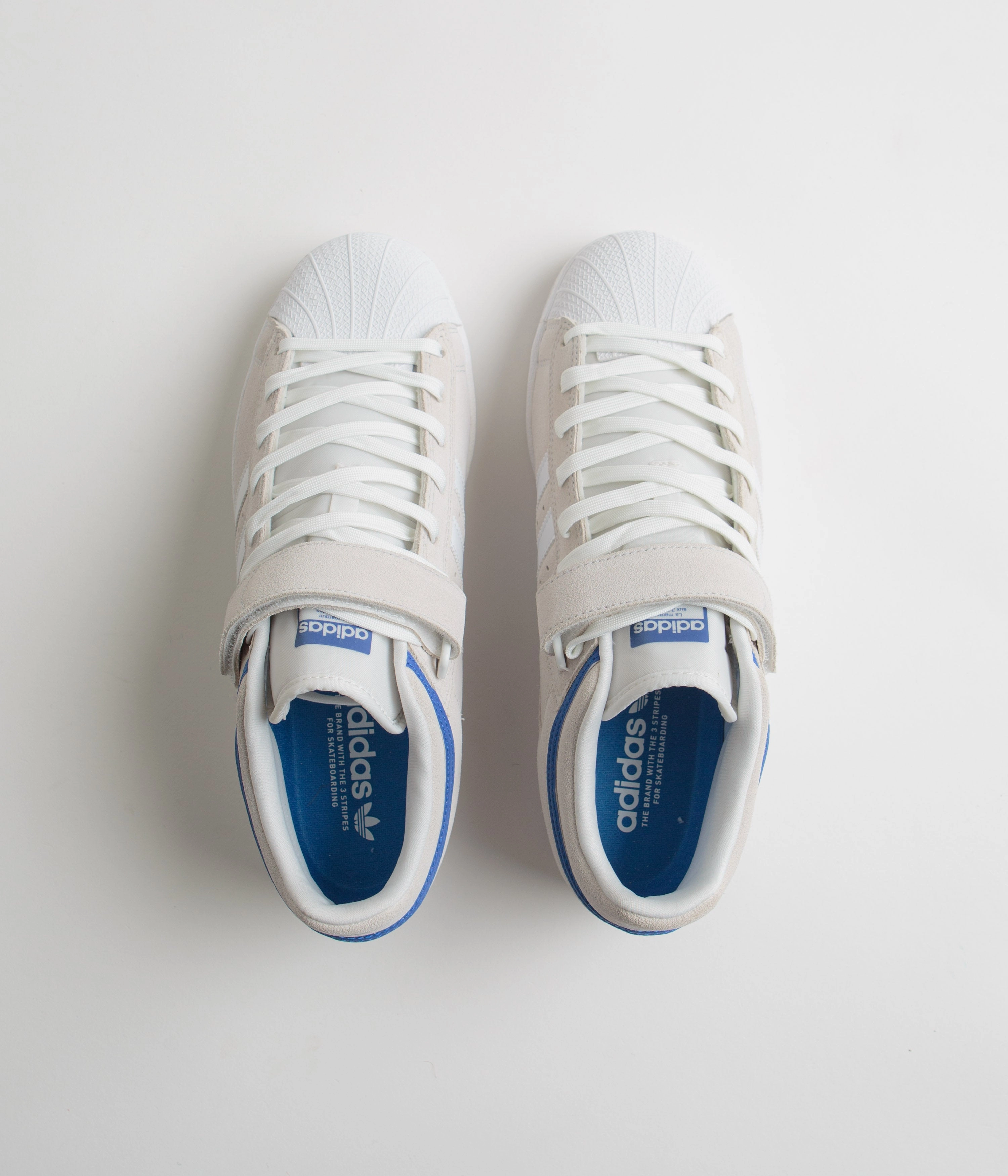 Adidas Pro Shell ADV Shoes - Crystal White / FTWR White / Team Royal Blue Adidas Team Zissou Shoes