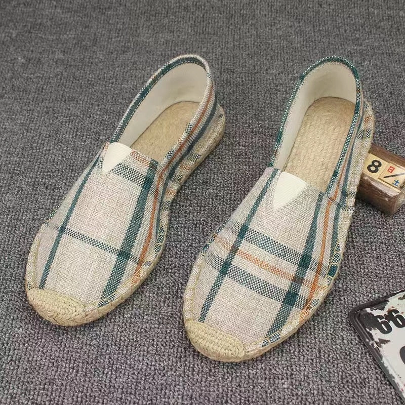 Best Casual Shoes For Pronation Aidase New Men Fashion Flats Plimsolls Solid Canvas Shoes Casual Linen Loafers Lovers Shoes Male hemp Espadrille Fisherman Shoes