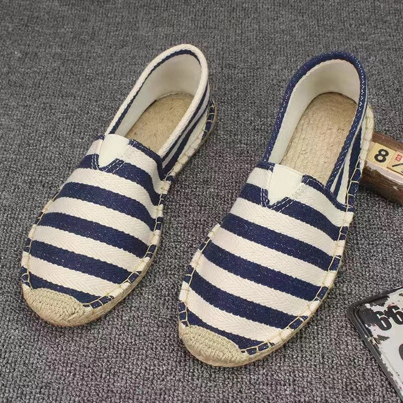 The North Face Casual Shoes Aidase New Men Fashion Flats Plimsolls Solid Canvas Shoes Casual Linen Loafers Lovers Shoes Male hemp Espadrille Fisherman Shoes