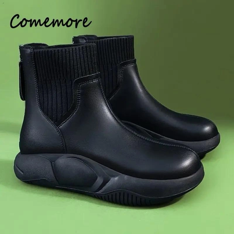 Comemore Platform Flats Sports Chelsea Boots B43210 Worst Running Shoes For Plantar Fasciitis