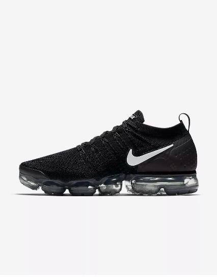 Bottom Of Sneakers Nike Air Vapormax Flyknit 2 Black Shoes Sneakers Men Sale Size US 7, 8, 8.5, 9, 10, 11