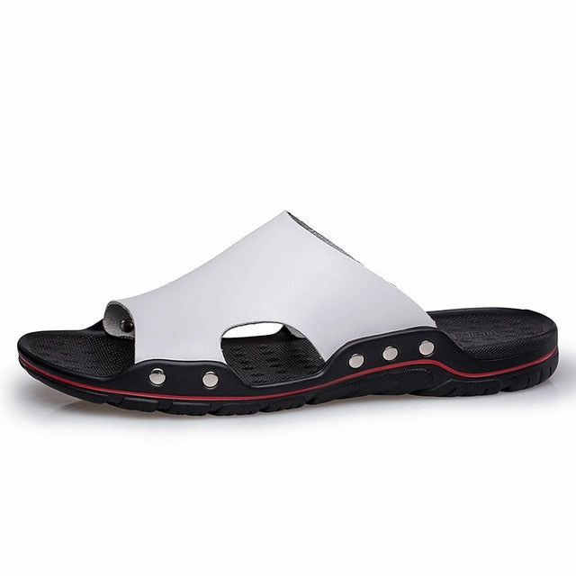 ALCUBIEREE Brand Slippers Men Summer Flat Sandals Casual Beach Flip Flops Shoes Non-slip Indoor House Home Slippers Big Size 48