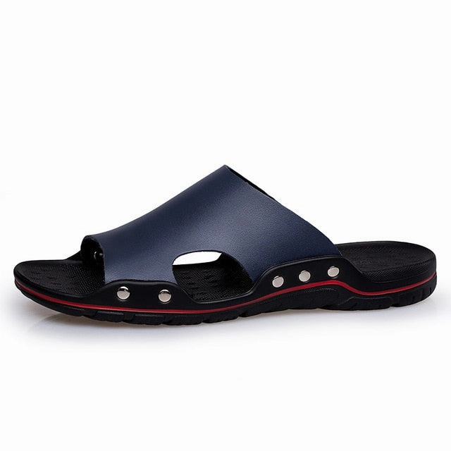 ALCUBIEREE Brand Slippers Men Summer Flat Sandals Casual Beach Flip Flops Shoes Non-slip Indoor House Home Slippers Big Size 48