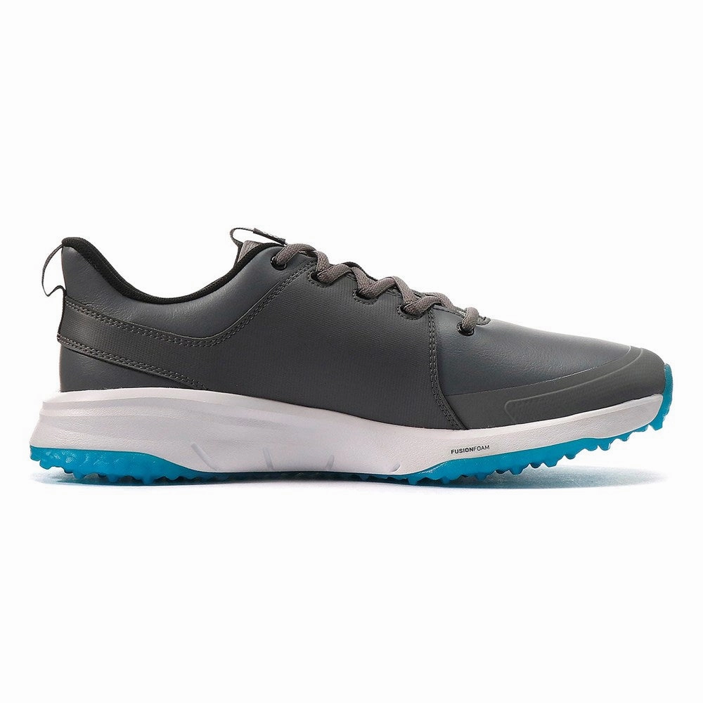 Asics Shoes Youth Puma Grip Fusion Pro 3.0 Golf Shoes - Quiet Shade/Puma Silver/Ibiza Blue