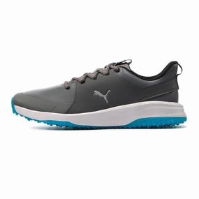 Puma Grip Fusion Pro 3.0 Golf Shoes - Quiet Shade/Puma Silver/Ibiza Blue Asics Shoes Shoe Carnival