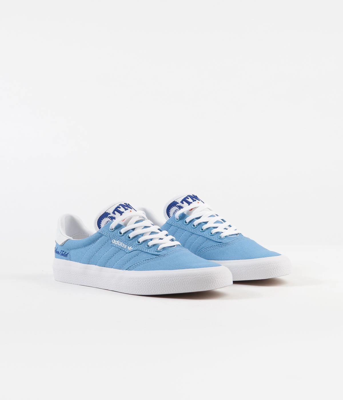 Adidas 3MC x Truth Never Told Shoes - Light Blue / White / Royal No Tie Adidas Shoes