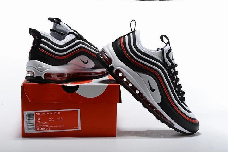 Size Converter Asics Nike Air Max 97 White Black Red Shoes Sale Men Size US 7, 8, 8.5, 9, 10, 11