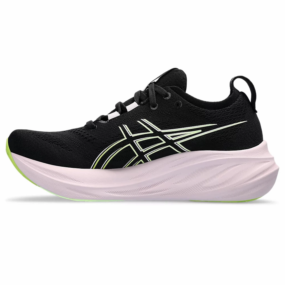 Asics Shoes For Underpronation ASICS GEL NIMBUS 26 (M) - (BLACK/ NEON LIME) RUNNING SHOES