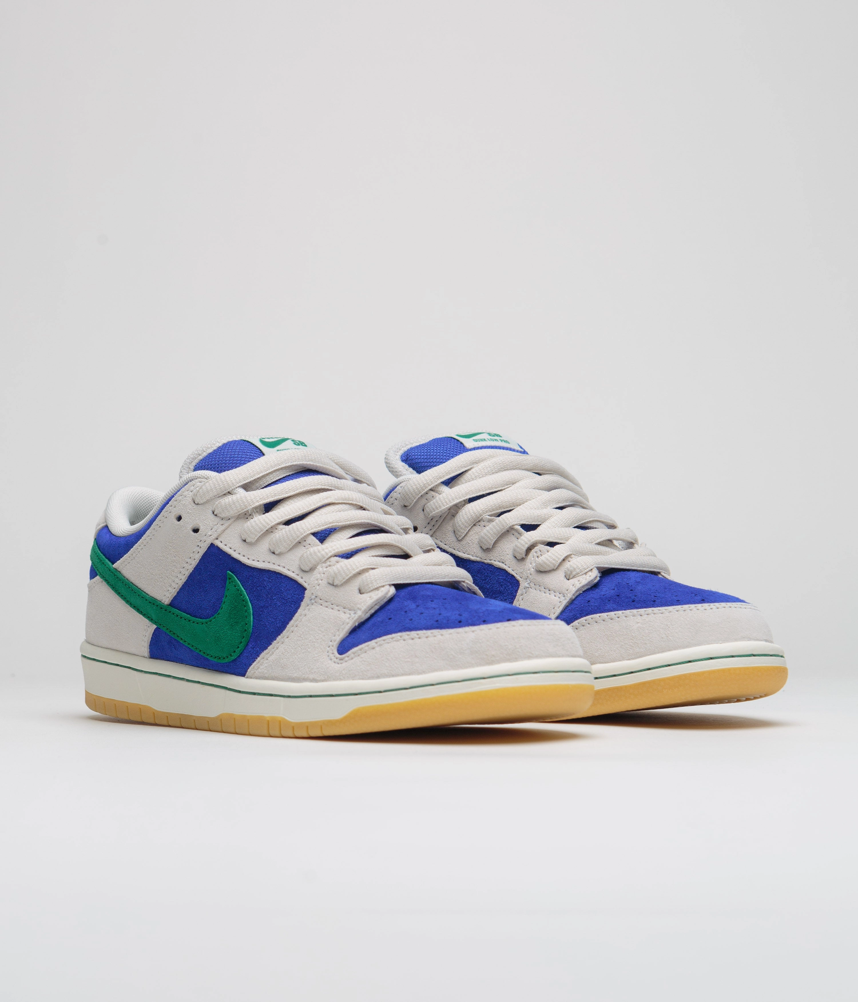 Nike SB Dunk Low Pro Shoes - Phantom / Malachite - Hyper Royal Asics Tiger Shoes