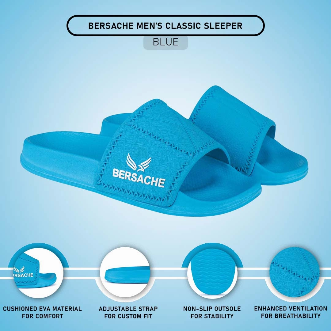 Slippers Guests Bersache Extra Soft Classic Casual with  Regular wear with Ultra Soft & Flexibility Technology Clogs for Men's & Boy's 6042 (Blue)
