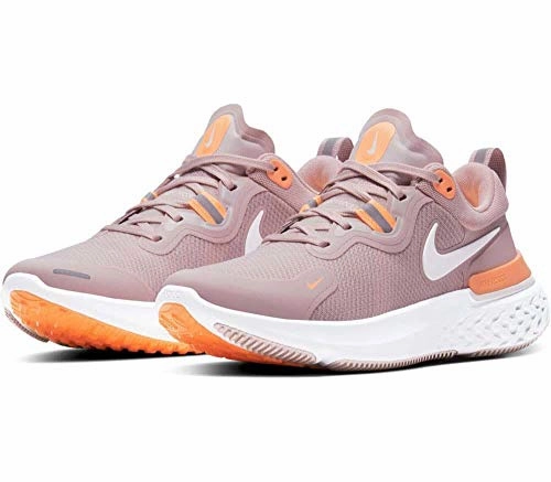 Nike Women's React Miler Champagne White Orange Pulse Barely Rose Running Shoes-6 UK (8 US) (CW1778-602) Gore Tex Shoes Running