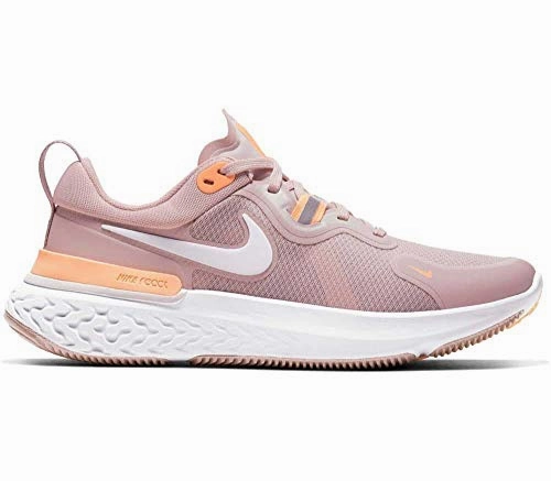 Nike Women's React Miler Champagne White Orange Pulse Barely Rose Running Shoes-6 UK (8 US) (CW1778-602) Foot Shaped Running Shoes