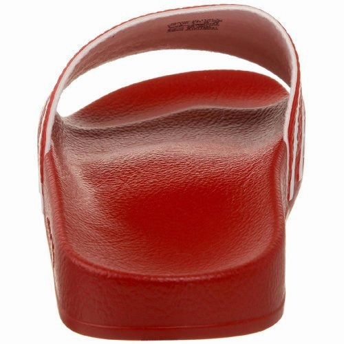 adidas Originals Men's Adilette Slide Sandal,Scarlet/White/Scarlet,10 M US Adidas Messi Samba Indoor Soccer Shoes