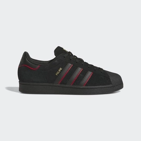 Adidas x Felipe Gustavo Superstar ADV Core Black - Better Scarlet - Gold Metallic Adidas Damian Lillard Shoes