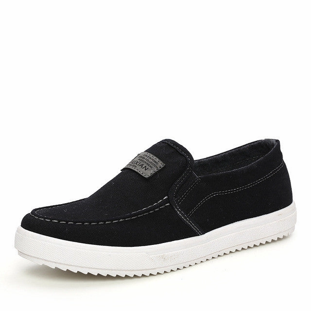 2017 Spring Autumn Men Casual Shoes Fashion Mens Male School Style Breathable Slip-On Canvas Antiskid Flat Shoes Drop Shipping Washable Flat Shoes
