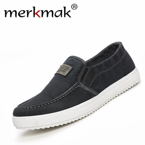 Flats Football Shoes 2017 Spring Autumn Men Casual Shoes Fashion Mens Male School Style Breathable Slip-On Canvas Antiskid Flat Shoes Drop Shipping