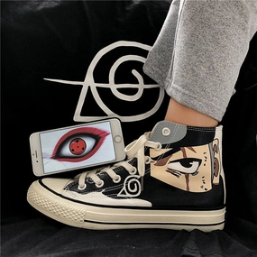 Office Flat Shoes Anime Naruto Canvas Shoes Sasuke Men Vulcanized Shoes Kakashi Sneakers Gaara  Madara Pain Cosplay School  Outdoor Travel Shoes