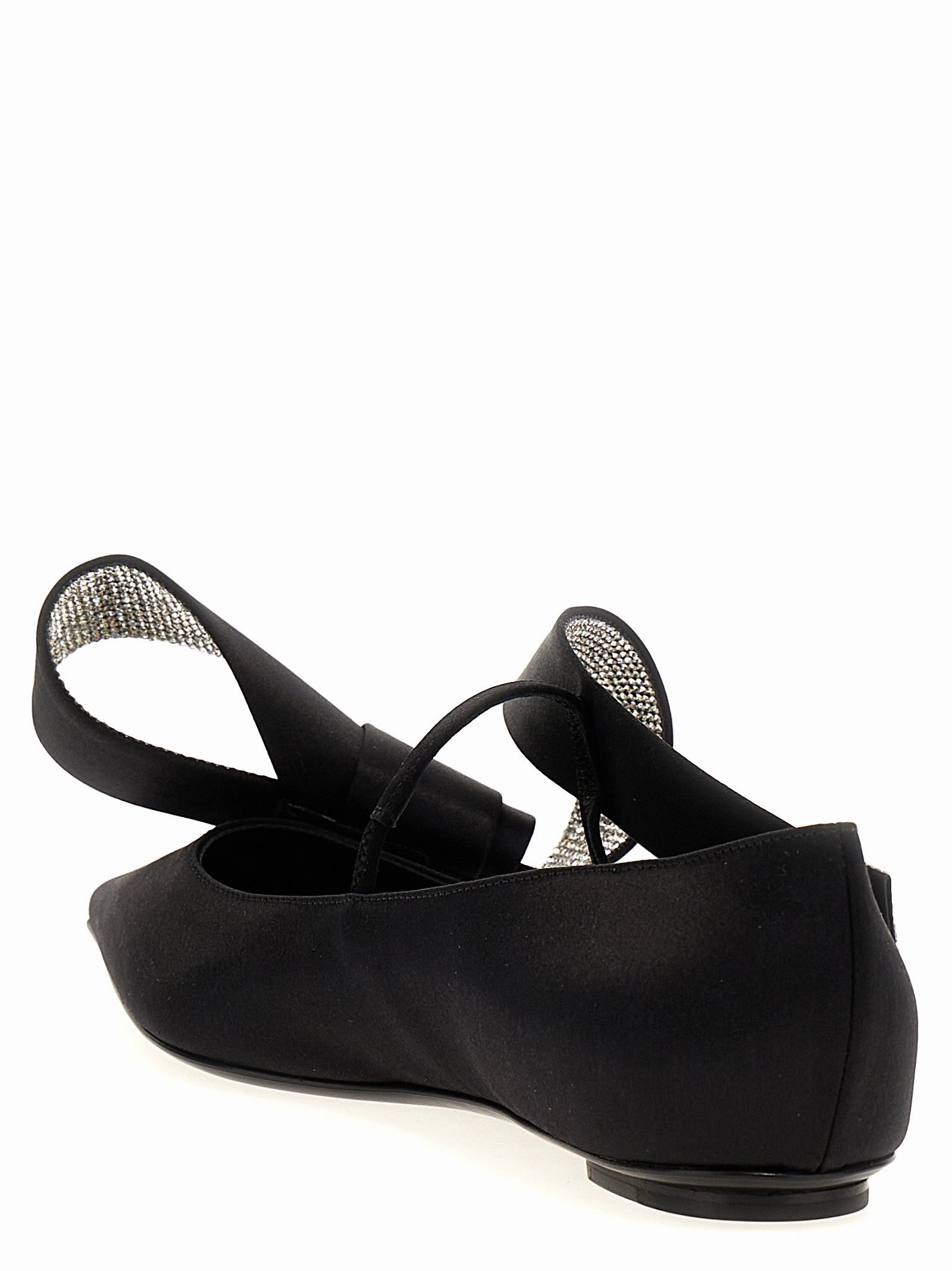 Canvas Ballet Shoes Area Maquise Flat Shoes Nero