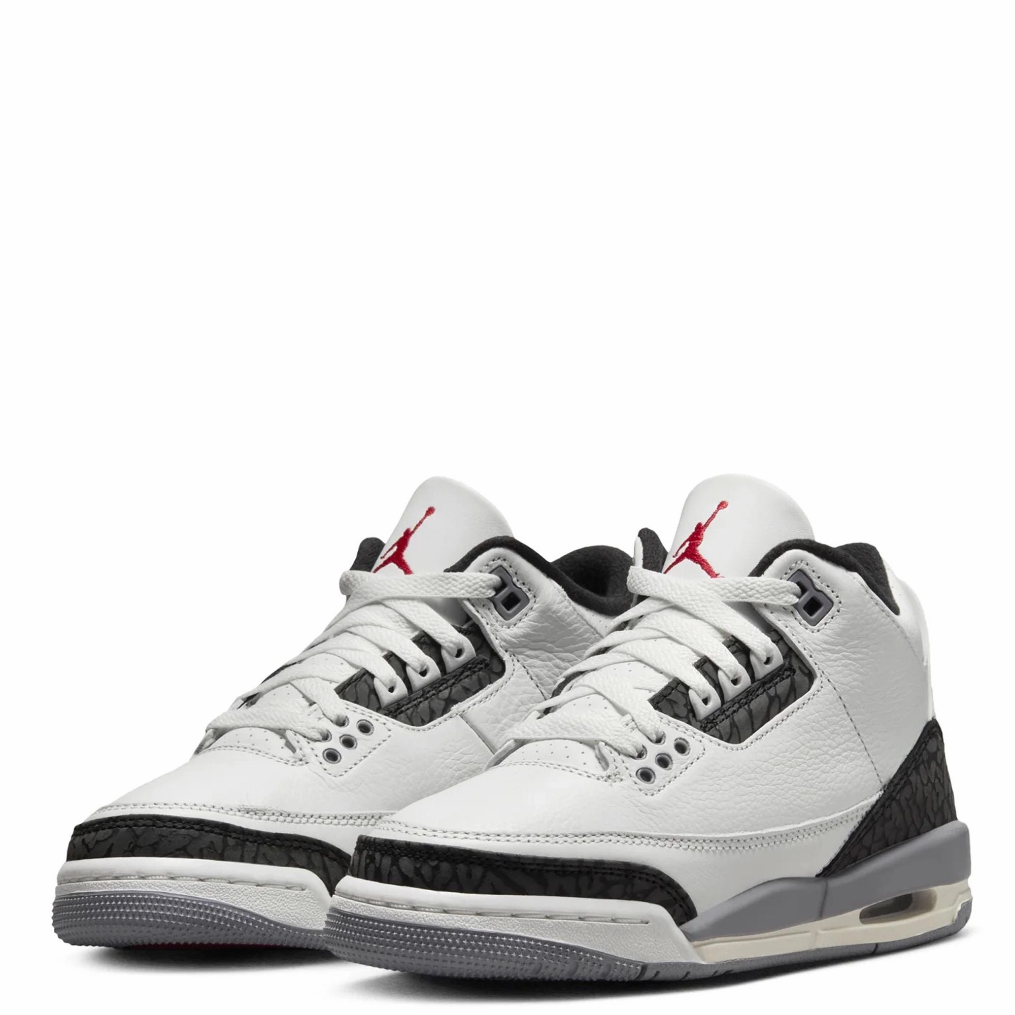 Nike Kids' Air Jordan 3 Retro Shoes - Summit White / Fire Red / Cement Grey / Black Asics Track And Field Shoes