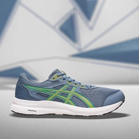 Asics Futuristic Shoes ASICS GEL-CONTEND 8 (M) - (STEEL BLUE/LIME ZEST) RUNNING SHOES