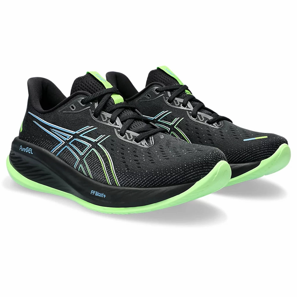 Asics Gt 1000 5 Running Shoe ASICS GEL-CUMULUS 26 MEN'S (BLACK/ ELECTRIC LIME) RUNNING SHOES