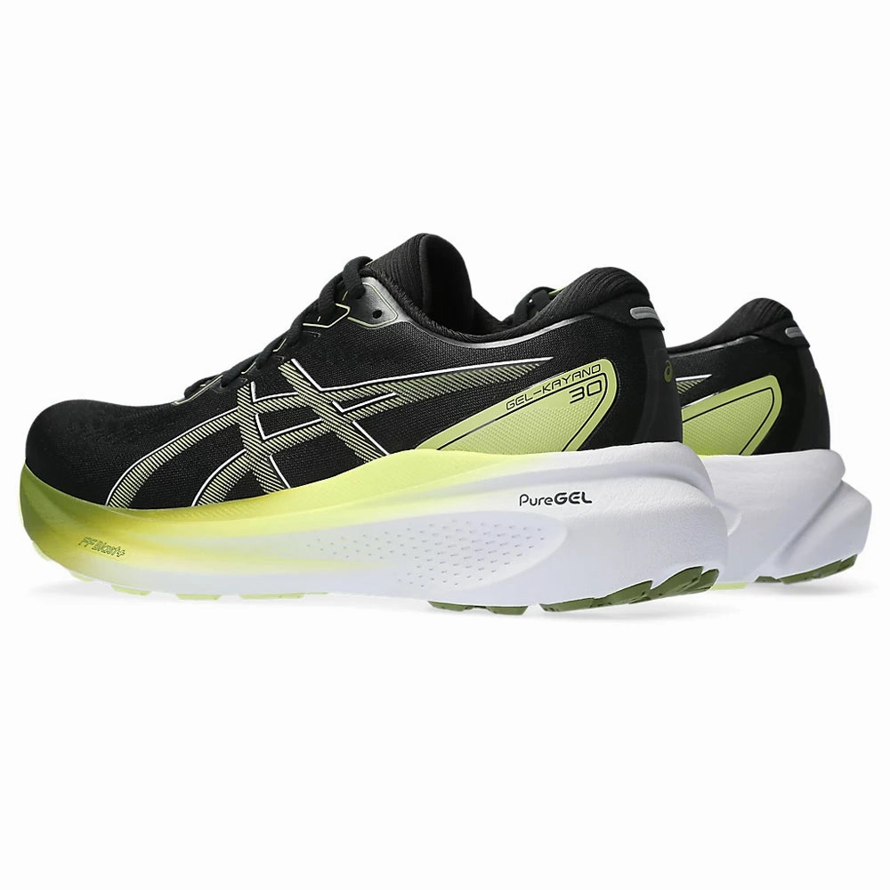 ASICS GEL-KAYANO 30 (M) - (BLACK/GLOW YELLOW) RUNNING SHOES Asics Gel Rocket 11 Volleyball Shoes