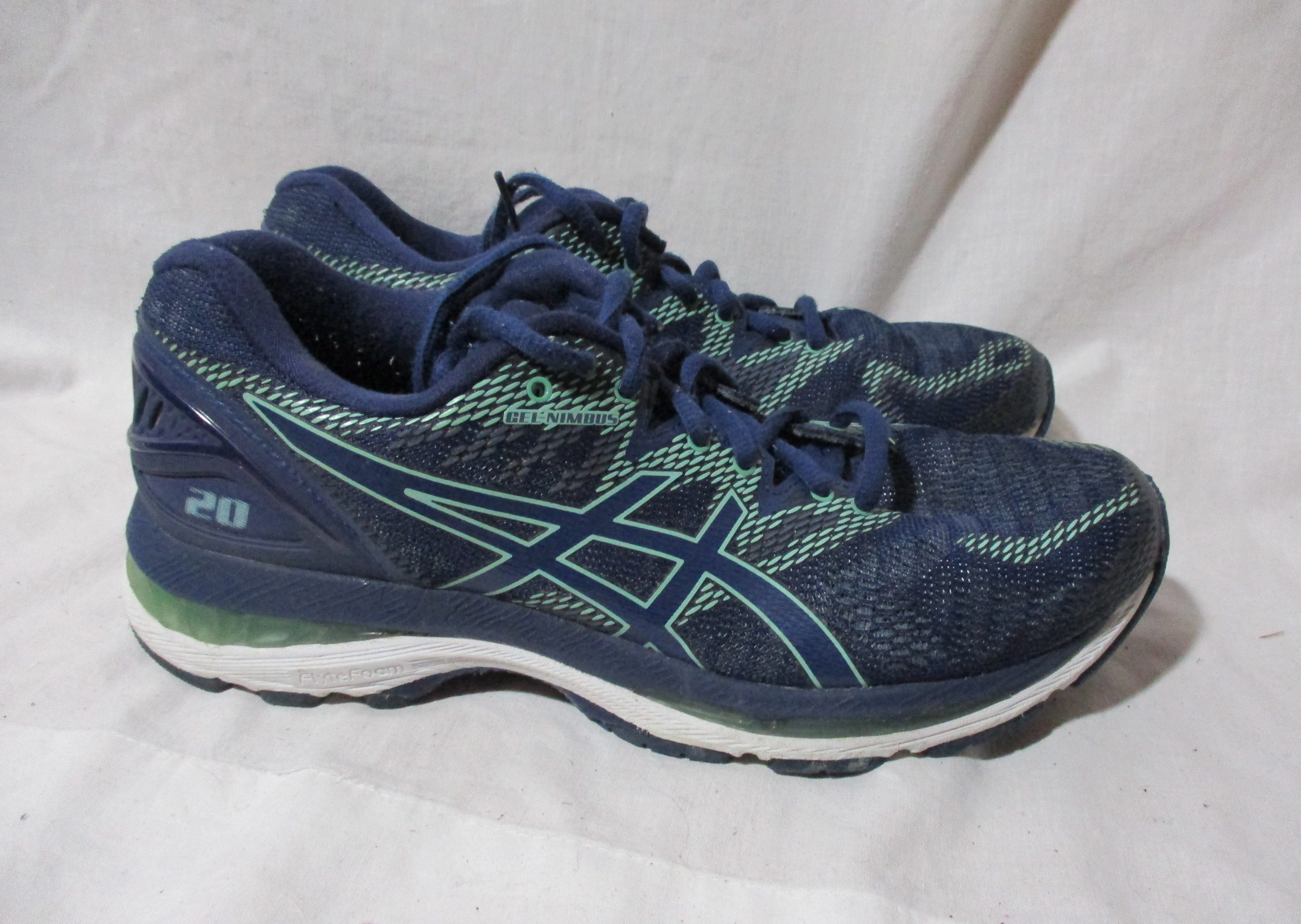 Asics Gel Excite 10 Running Shoes Reviews ASICS GEL-Nimbus 20 Indigo Blue Opal Green Running Sneaker Trainer Athletic Shoe 8.5