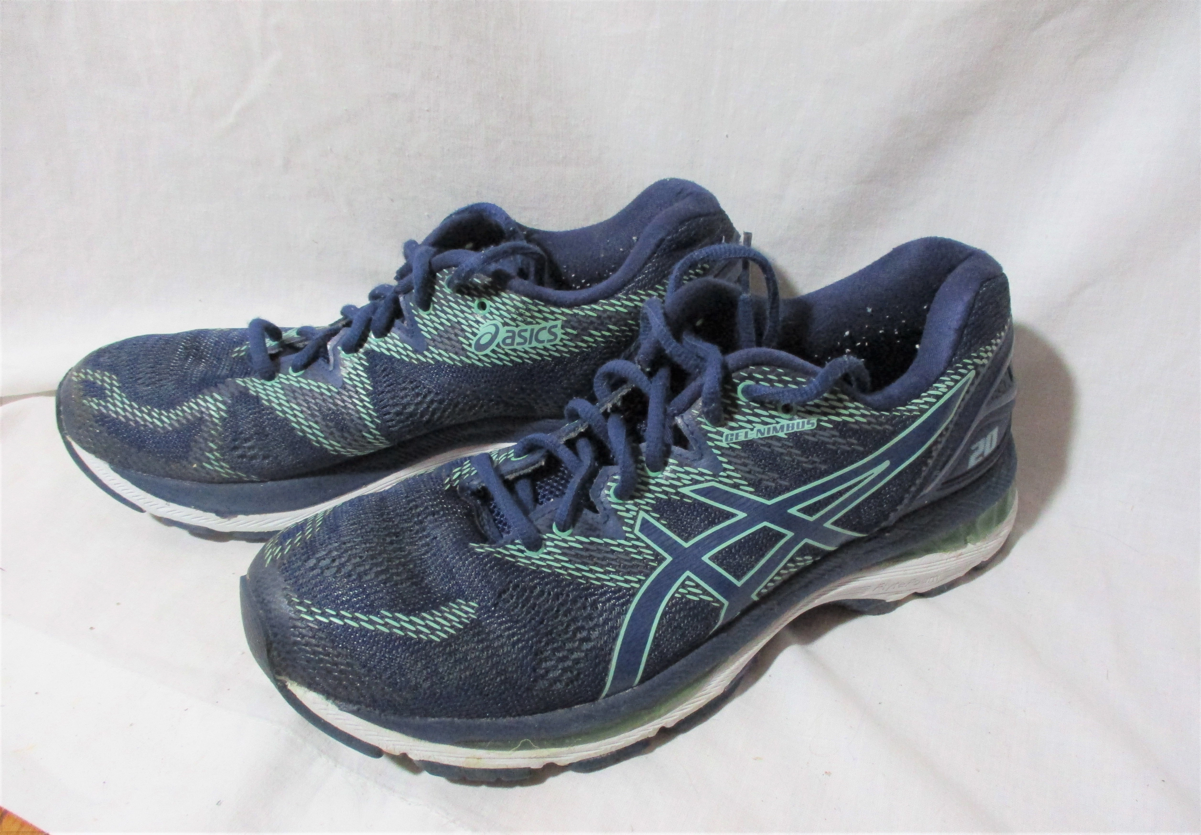 Asics Gel Tactic 12 Shoes ASICS GEL-Nimbus 20 Indigo Blue Opal Green Running Sneaker Trainer Athletic Shoe 8.5