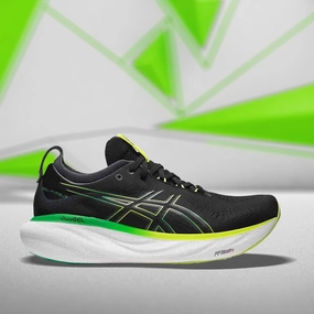 ASICS GEL-NIMBUS 25 (M) - (BLACK/LIME ZEST) - RUNNING SHOES Asics Gel-contend 5 Road Running Shoes