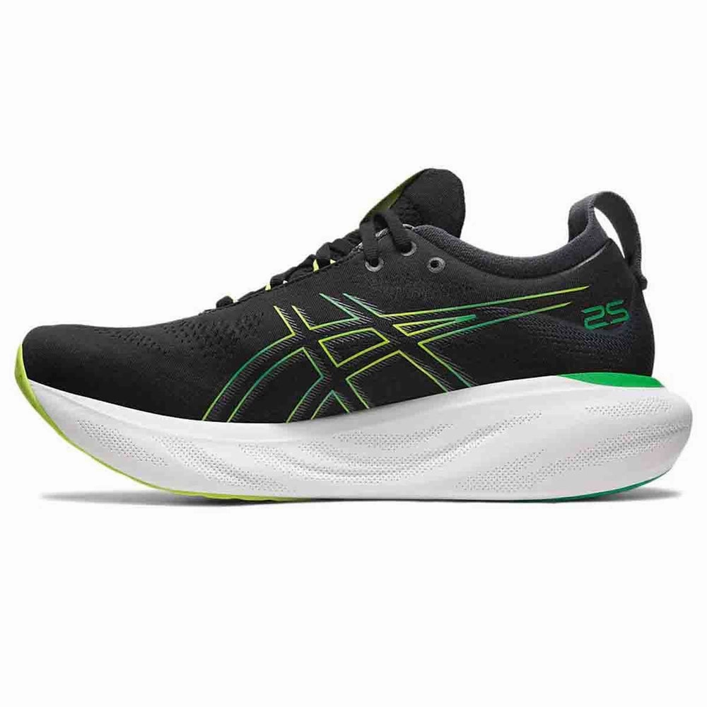 Asics Jolt Running Shoes ASICS GEL-NIMBUS 25 (M) - (BLACK/LIME ZEST) - RUNNING SHOES