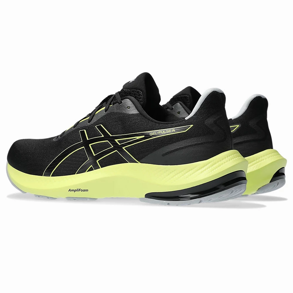 Asics Non Slip Shoes ASICS GEL-PULSE 14 (M) - BLACK/GLOW YELLOW RUNNING SHOES