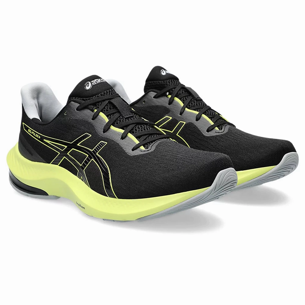 Asics Gel Flux 2 Running Shoe ASICS GEL-PULSE 14 (M) - BLACK/GLOW YELLOW RUNNING SHOES