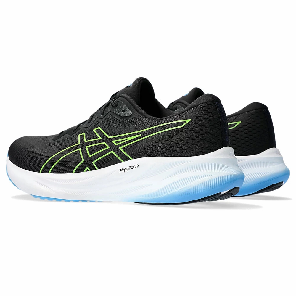 Motion Control Asics Running Shoes ASICS GEL PULSE 15 MENS' (BLACK/ ELECTRIC LIME) RUNNING SHOES