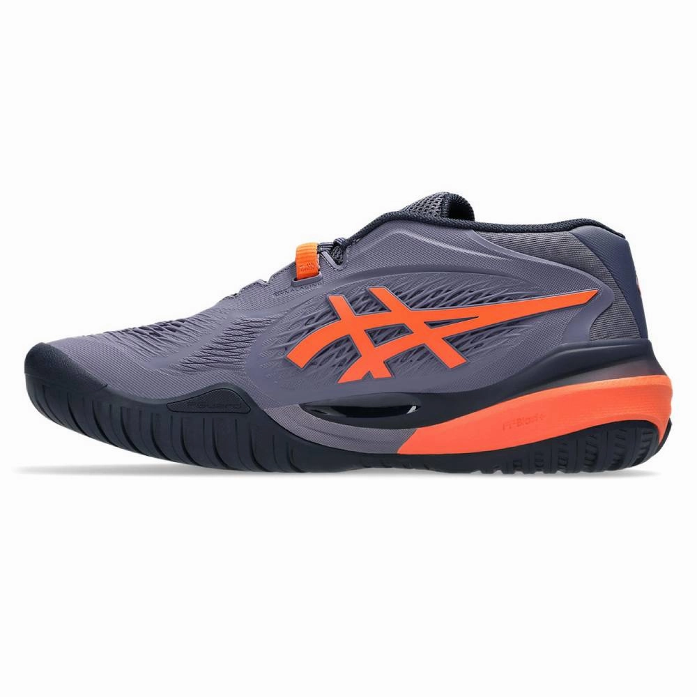 ASICS GEL RESOLUTION X WIDE MEN'S TENNIS SHOE (GREYISH PURPLE/NOVA ORANGE) Asics Shoes Mexico 66