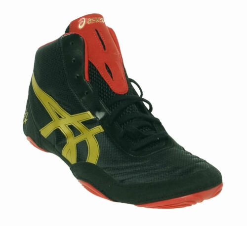 Asics Men's JB Elite V2.0 Wrestling Athletic Shoes Black Red Gold Size 12.5 Asics Lightweight Walking Shoes
