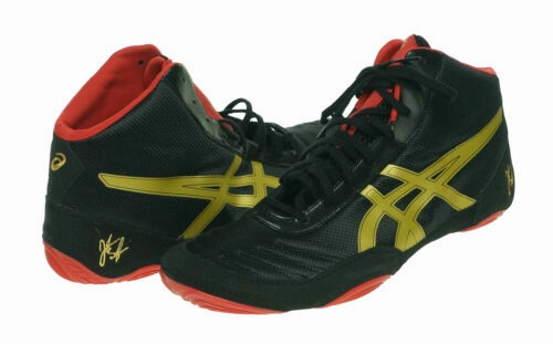 Asics Tennis Shoes Us Asics Men's JB Elite V2.0 Wrestling Athletic Shoes Black Red Gold Size 12.5