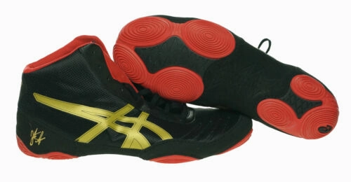 Asics Men's JB Elite V2.0 Wrestling Athletic Shoes Black Red Gold Size 12.5 Best Asics Running Shoes For Underpronation
